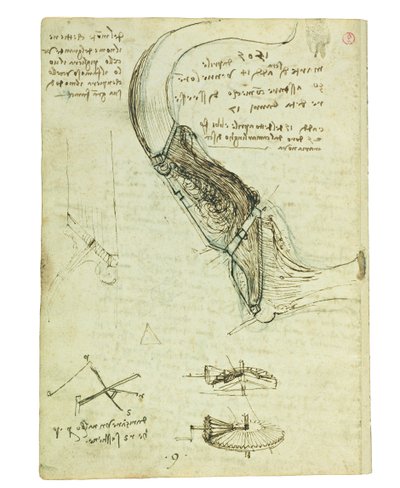 Codex on the Flight of Birds, Folio 18 Verso by Leonardo da Vinci